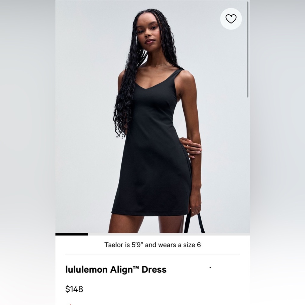 NWTLululemon Align Dress in black size 4